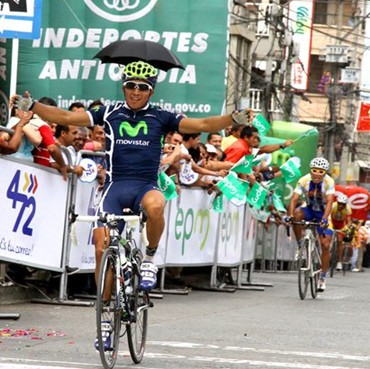Ecuatoriano Byron Guama (Movistar) gana la 3ra etapa de la Vuelta a Colombia