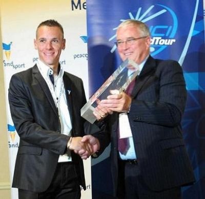 Ciclista belga Gilbert recoge el premio World Tour 2011