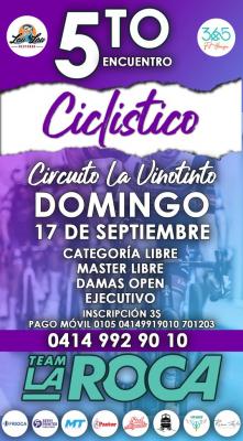 Este domingo 17 de Septiembre se correra el 5to encuentro Ciclistico en el Estado Monagas