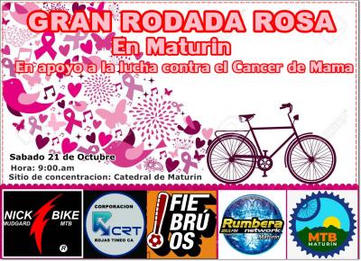Rodada Ciclista Rosa se efectuará el sábado 21 de Octubre en Maturin